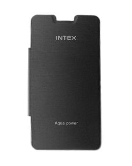 TBZ Black Premium Flip Cover Case for Intex Aqua Power