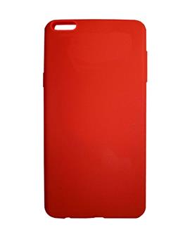 TBZ Rubberised Silicon Soft Back Cover Case for OnePlus 5  -Red