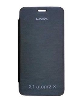 TBZ Flip Cover Case for Lava Iris Atom 2X -Black