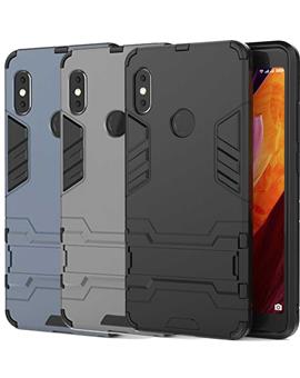 TBZ Cover for Xiaomi Redmi Note 5 Pro - Tough Heavy Duty Shockproof Armor Defender Dual Protection Layer Hybrid Kickstand Back Case Cover