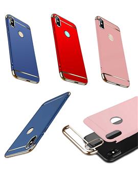 TBZ Cover for Xiaomi Redmi Y2- Ultra-thin 3 in 1 Anti-fingerprint Shockproof Resist Cracking Electroplate Metal Texture Armor PC Hard Back Case Cover