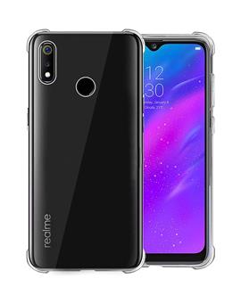 RRTBZ Realme 3 Case Back Cover [Drop Defense Series] Full Body Protective Soft Phone Mobile Cover with Screen Camera Protection Bumper Corner for Realme 3 (2019) (Transparent)