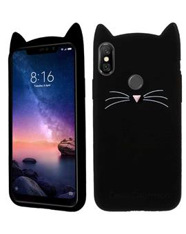 Case for Samsung Galaxy M20 Cat Cartoon Soft Rubber Silicone Back Case Cover for Samsung Galaxy M20 -Black