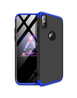 Case for Apple iPhone X Ultra-thin 3-In-1 Slim Fit Complete 3D 360 Degree Protection Hybrid Hard Bumper Back Case Cover for Apple iPhone X / XS -Blue