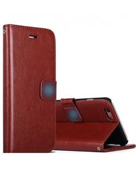 Leather Diary Wallet Book Flip Cover Case for RealMe 3 -Brown