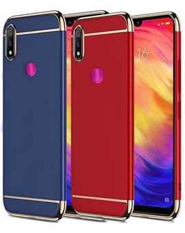 Case for Realme 3 Pro Ultra-thin 3 in 1 Anti-Scratch Anti-fingerprint Shockproof Electroplate Metal Texture Armor PC Hard Back Case Cover for Realme 3 Pro