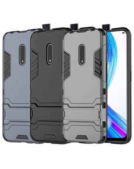 Cover for Realme X -Heavy Duty Shockproof Dual Protection Layer Kickstand Back Cover Case  for Realme X