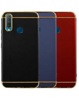 Case for Vivo Y17 | Vivo Y15 Y12 Ultra-thin 3in1 Electroplate Metal Texture Hard Back Case Cover for Vivo Y17 / Vivo Y15 / Vivo Y12