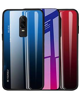 Case for Vivo V17 Pro Luxurious Colourful Toughened Glass Back Case with Shockproof TPU Soft Bumper Back Cover for Vivo V17 Pro