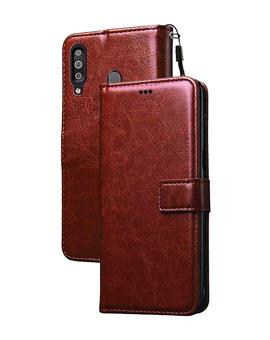 Flip Case for Redmi K30 / Poco X2 Leather Foldable Stand Diary Wallet Flip Cover Case for Redmi K30 / Poco X2 -Brown