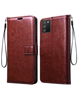 Wallet Flip Cover Case for Samsung Galaxy M02s / A02s -Brown