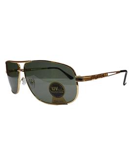 TBZ Black Aviator UV Protection Golden Freame Sunglasses