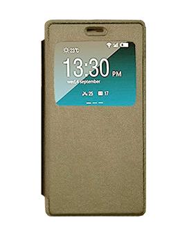 TBZ Window Premium Flip Cover Case for Oppo A37 -Gold