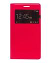 TBZ Leather Flip Cover S View Case for Samsung Galaxy Grand 2 G7102 - Hot Red