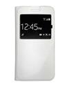 TBZ Premium Leather Window Flip Cover Case for Samsung Galaxy J2 -White