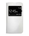TBZ Premium Leather Window Flip Cover Case for Samsung Galaxy J2 -White