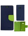 TBZ Diary Wallet Flip Cover Case for Lenovo K8 Plus -Blue-Green