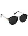 TBZ Black Rising Star Round Shape Sunglasses