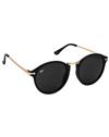 RRTBZ Black Rising Star Round Shape Sunglasses