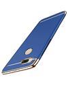 TBZ Cover For OnePlus 5T Ultra-thin 3 in 1 Anti-Scratch Anti-fingerprint Shockproof Resist Cracking Electroplate Metal Texture Armor PC Hard Back Case Cover - Blue