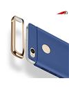 TBZ Cover For OnePlus 5T Ultra-thin 3 in 1 Anti-Scratch Anti-fingerprint Shockproof Resist Cracking Electroplate Metal Texture Armor PC Hard Back Case Cover - Blue