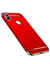 TBZ Cover for Xiaomi Redmi Note 5 Pro, Ultra-thin 3 in 1 Anti-Scratch Anti-fingerprint Shockproof Resist Cracking Electroplate Metal Texture Armor PC Hard Back Case Cover -Red