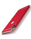 TBZ Cover for Xiaomi Redmi Note 5 Pro, Ultra-thin 3 in 1 Anti-Scratch Anti-fingerprint Shockproof Resist Cracking Electroplate Metal Texture Armor PC Hard Back Case Cover -Red