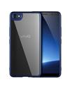 TBZ Transparent Hard Back with Soft Bumper Case Cover for Vivo Y71 - Blue