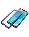 TBZ Transparent Hard Back with Soft Bumper Case Cover for OnePlus 6 - Blue