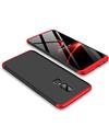 TBZ Cover fer OnePlus 6 -Ultra-thin 3-In-1 Slim Fit Complete 3D 360 Degree Protection Hybrid Hard Bumper Back Case Cover -Black