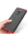 TBZ Cover fer OnePlus 6 -Ultra-thin 3-In-1 Slim Fit Complete 3D 360 Degree Protection Hybrid Hard Bumper Back Case Cover -Black