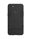 TBZ Cover for Oppo F7 -Tough Heavy Duty Shockproof Armor Defender Dual Protection Layer Hybrid Kickstand Back Case Cover - Black