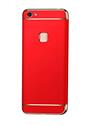 TBZ cover for Oppo F7 - Ultra-thin 3 in 1 Anti-fingerprint Shockproof Resist Cracking Electroplate Metal Texture Armor PC Hard Back Case Cover - Red