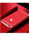 TBZ cover for Oppo F7 - Ultra-thin 3 in 1 Anti-fingerprint Shockproof Resist Cracking Electroplate Metal Texture Armor PC Hard Back Case Cover - Red