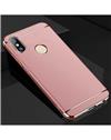 TBZ Ultra-thin 3 in 1 Anti-fingerprint Shockproof Electroplate Metal Texture Armor PC Hard Back Case Cover for Xiaomi Redmi Y2 -Rose Gold