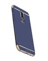 TBZ Ultra-thin 3 in 1 Anti-fingerprint Shockproof Resist Cracking Electroplate Metal Texture Armor PC Hard Back Case Cover for OnePlus 6 -Blue