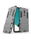 TBZ Tough Heavy Duty Shockproof Dual Protection Layer Hybrid Kickstand Back Case Cover for OnePlus 6 -Grey