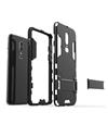 TBZ Tough Heavy Duty Shockproof Dual Protection Layer Hybrid Kickstand Back Case Cover for OnePlus 6 -Black