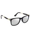 TBZ Silver Murcury Rubber Stick Mercury Square Wayfarer Sunglasses