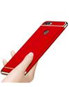 TBZ Ultra-thin 3 in 1 Anti-fingerprint Shockproof Resist Cracking Electroplate Metal Texture Armor PC Hard Back Case Cover for Huawei Honor 9N -Red