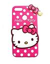 TBZ Cover for Oppo F9 Pro Cute Hello Kitty Soft Rubber Silicone Back Case Cover for Oppo F9 Pro -Pink