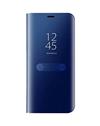 TBZ Case for OnePlus 6T Luxury Mirror Clear View Magnetic Stand Flip Folio Case for OnePlus 6T - Blue