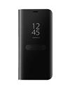 TBZ Case for OnePlus 6T Luxury Mirror Clear View Magnetic Stand Flip Folio Case for OnePlus 6T -Black