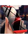 TBZ Ultra thin 3-In-1 Slim Fit Complete 3D 360 Degree Protection Hybrid Hard Bumper Back Case Cover for Xiaomi Redmi Note 6 Pro -Red