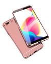 Case for RealMe C1, Ultra-thin 3 in 1 Electroplate Metal Texture Armor PC Hard Back Case Cover for RealMe C1 -Rose Gold