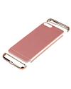 Case for RealMe C1, Ultra-thin 3 in 1 Electroplate Metal Texture Armor PC Hard Back Case Cover for RealMe C1 -Rose Gold