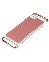 Case for RealMe C1, Ultra-thin 3 in 1 Electroplate Metal Texture Armor PC Hard Back Case Cover for RealMe C1 -Rose Gold