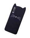 Samsung Galaxy A7 2018 - Cat Cartoon Soft Rubber Silicone Back Case Cover for Samsung Galaxy A7 (2018) -Black