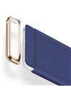 Back Cover for Poco F1 Ultra-thin 3 in 1 Anti-fingerprint Shockproof Resist Cracking Electroplate Metal Texture Armor PC Hard Back Case Cover for Poco F1 -Blue