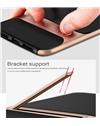 RRTBZ Dual Layer Armor PC Frame TPU Shock Proof Silicone Kickstand Back Cover Case for OnePlus 6T -Golden